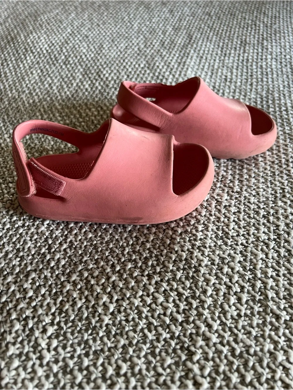 wonder nation Coral Pink Kids Slide Sandals with Heel Strap